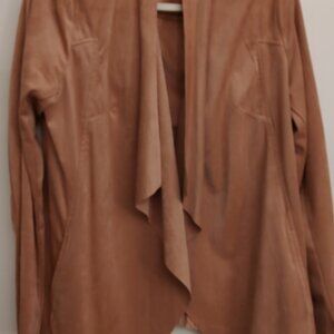 Dusty Rose Drape Front Jacket